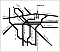 Freeway map to Caltech