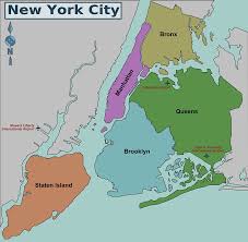 The five New York boroughs are - via Daymix