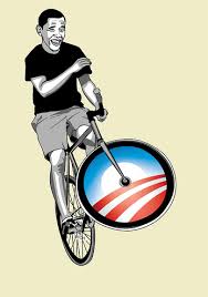 Obama Riding a Fixed Gear Bike - via Daymix