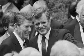 Ronald Reagan and Ted Kennedy at 