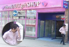 Malarkey at the  Adult   Shop