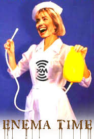 the hospital for an enema.