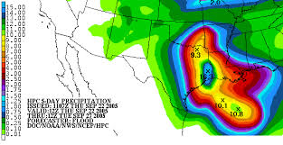 Example of a five day rainfall - via Daymix