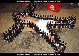 Beer Bottle Crime Scene | Bar - via Daymix
