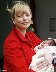 Image Proud mother: <b>Sara Cox</b> proudly Picture