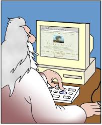 God At His Computer