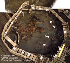 This overview of the  pit   shows the    