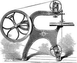 Apparatus for guiding the  saw band      