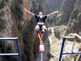 Bungee jumping from the