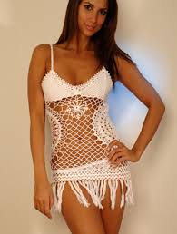 Avenue Sexy Crochet Mini Dress