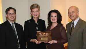 image of Erin Foley accepting award