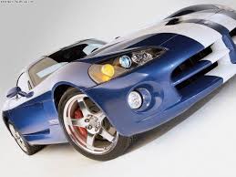 Blue Dodge Viper SRT10 Coupe front