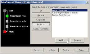 Click the From AutoContent Wizard