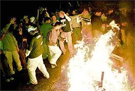 "Michigan State fans riot