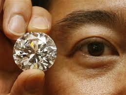 84-carat diamond displayed in