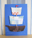 How-To: Make a Fabric Scraps Ship Father's Day Card @Craftzine.com ...