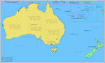 Amateur Radio Prefix Map of Southern Oceania
