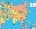 Asia Map - Asia Satellite Image - Physical - Political