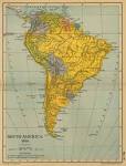 Map of South America 1910