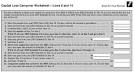 Schedule D, Capital Loss Carryover Worksheet, Line 6 and Line 14