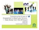 Translating Drivers of Engagement to Meaningful Actions - Case ...