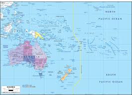 Political Map of Oceania and Oceanian Countries Maps