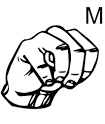 Sign Language Worksheet: Letter M