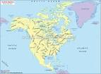 North America Rivers and Lakes Map