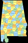 Alabama County Map - AL Counties - Map of Alabama
