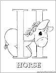 Preciousmoments H Coloring Page | alphabets_preci ousmoments