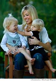 Layla Kiffin, with daughters Landry 