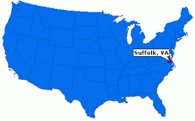Suffolk, VA locator map