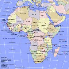 image above for a map of Africa