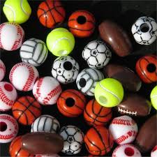 Assorted Sports Beads 144pc