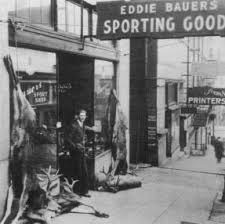 Eddie Bauer standing outside his