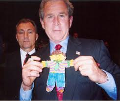 President Bush and Flat Stanley