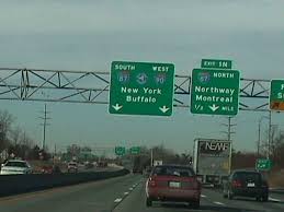 Overheads: South I-87, NYS Thruway, 