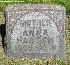  Hansen/1869-1919 Tombstone 