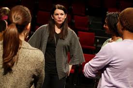 Image <b>Lauren Graham</b> with SMU students Picture