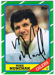 1986 Topps Mike Munchak Signed Card - HOF