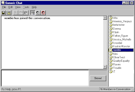 A chat room joined in progress