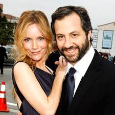 Judd Apatow with his wife, 