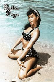 Bettie Page - In the Sand Poster