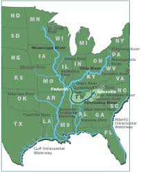 Ohio river flows thru many states