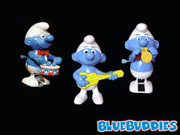 Smurf Wind Up Musician Walkers