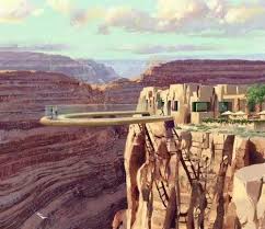 surrounded by the Grand Canyon