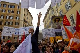 Qualcuno, anche tra i TG, è rimasto deluso: a Roma grande manifestazione, zero violenza 