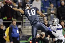 Hackett in the end zone in the