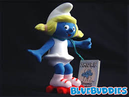 Ceramic Smurf Figurine.