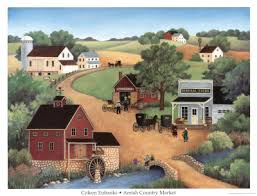 Amish Country Market Art Print by